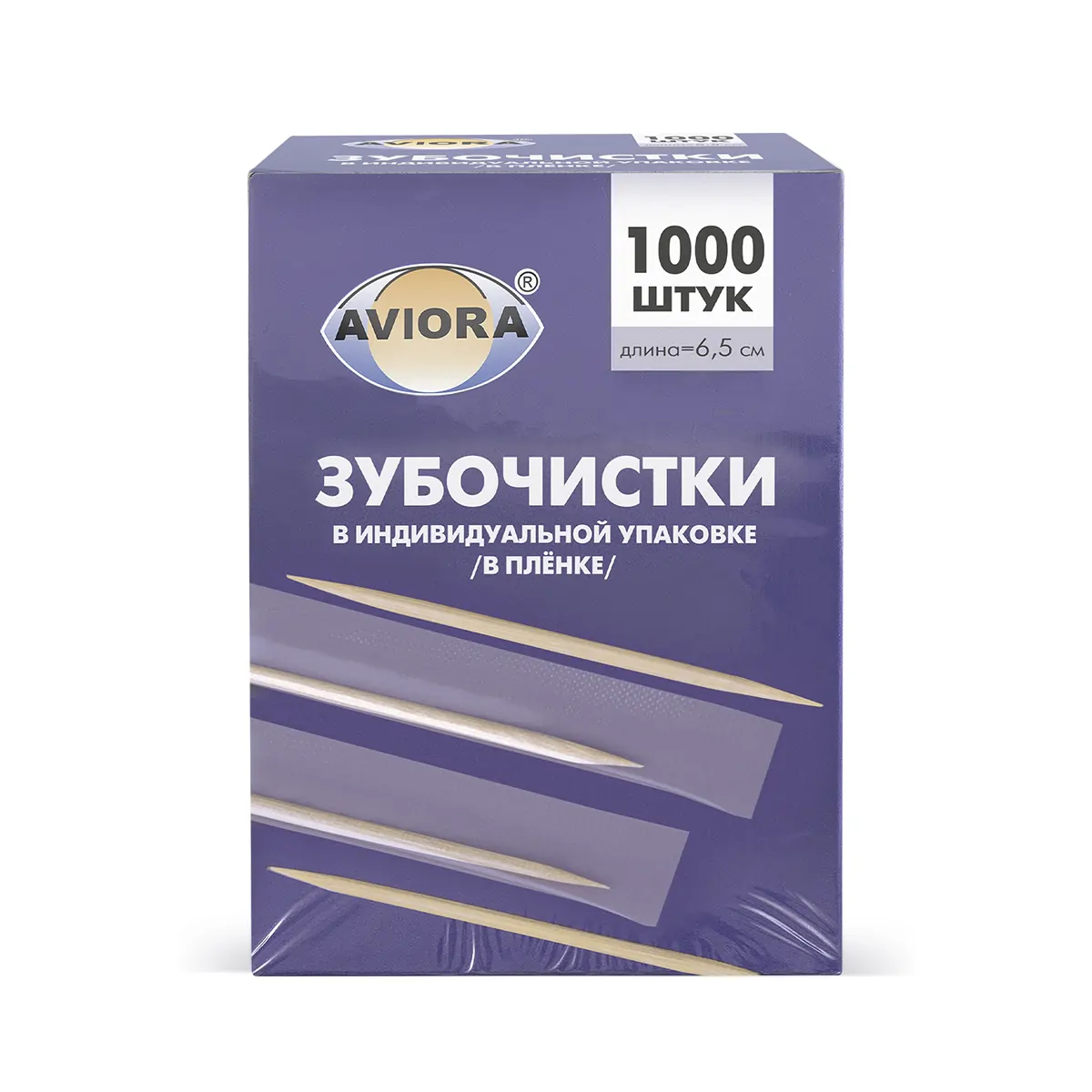 Зубочистки Бамбуковые Aviora в ПП упаковке 1000 шт