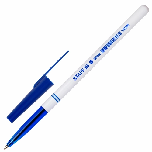 Ручка шариковая STAFF Basic BP-244, чернила синие