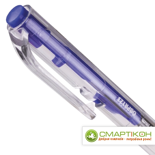 Авторучка шариковая с грипом BRAUBERG Click, чернила синие