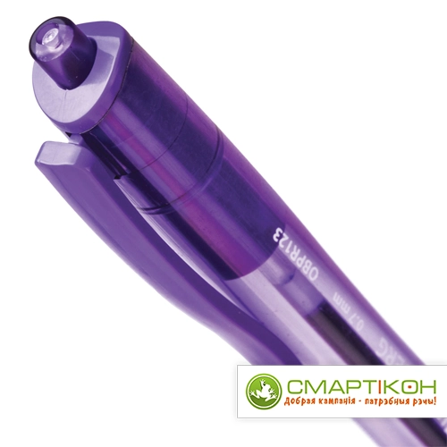 Ручка шариковая масляная автоматическая с грипом BRAUBERG Fruity RD, чернила синие