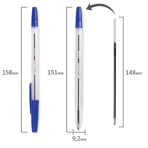 Ручка шариковая BRAUBERG Line, чернила синие