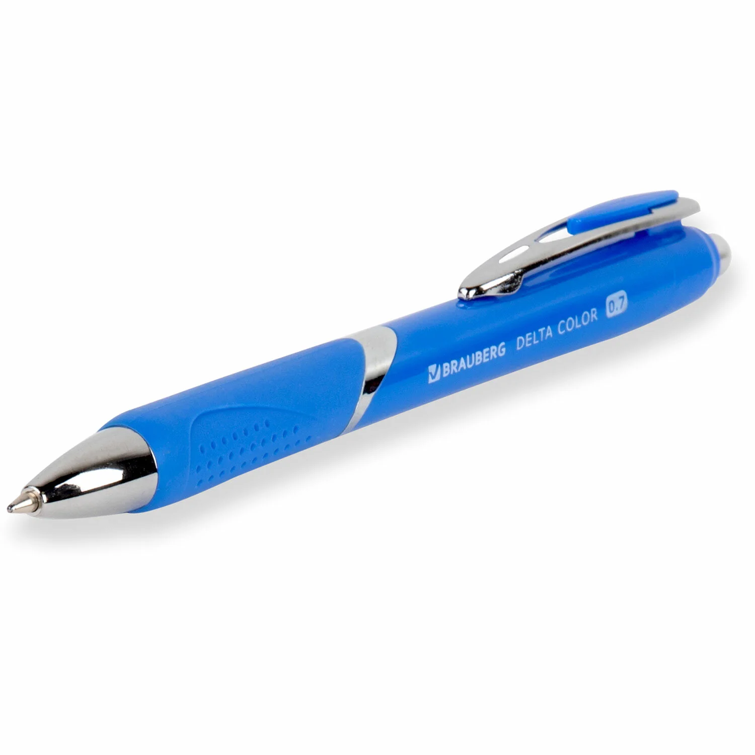 Ручка шариковая автоматическая BRAUBERG DELTA COLOR, чернила синие