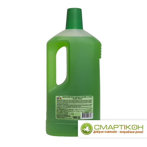 Средство для мытья полов и стен WISE Green fresh 1 л