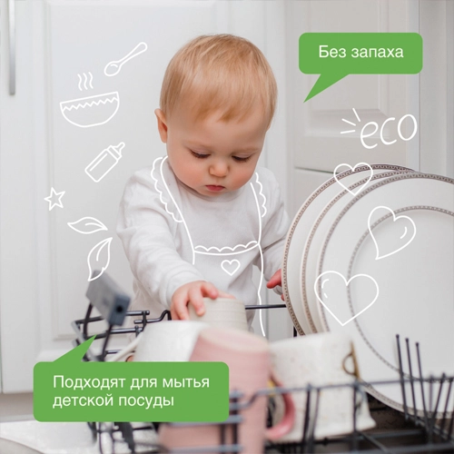 Таблетки для ПММ биоразлагаемые бесфосфатные SYNERGETIC, 55 шт