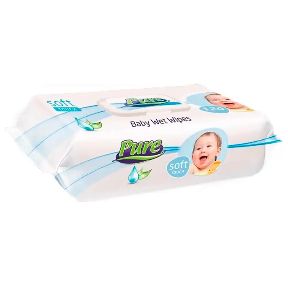 Салфетки детские влажные Pure «Мягкое прикосновение», 120 шт
